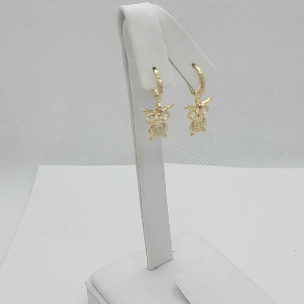 Brand NEW Brazilian 18k Gold Filled Owl Earrings
